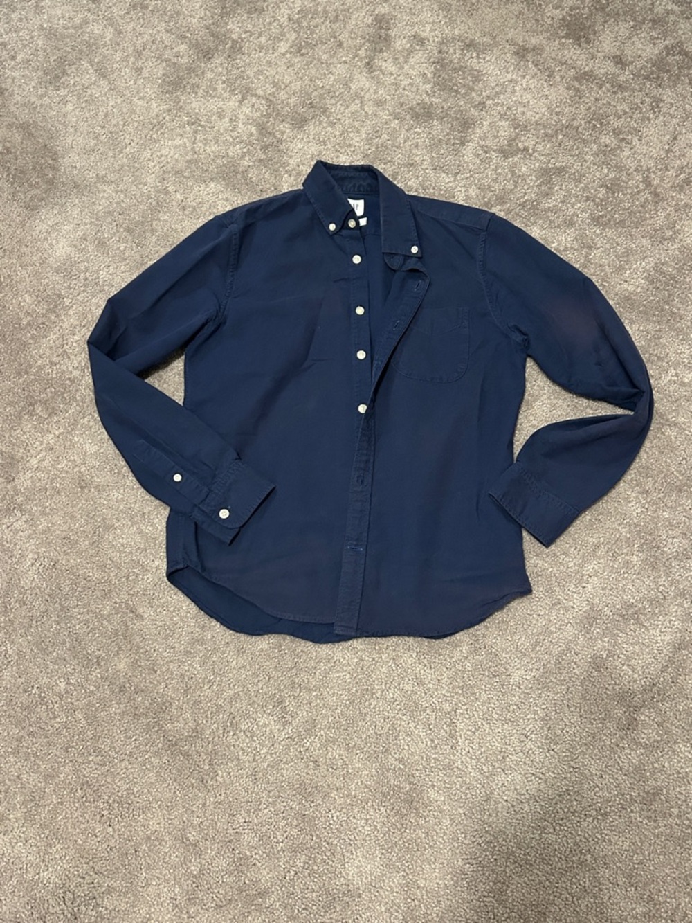 GAP Men's Navy Button-Down Long Sleeve Shirt